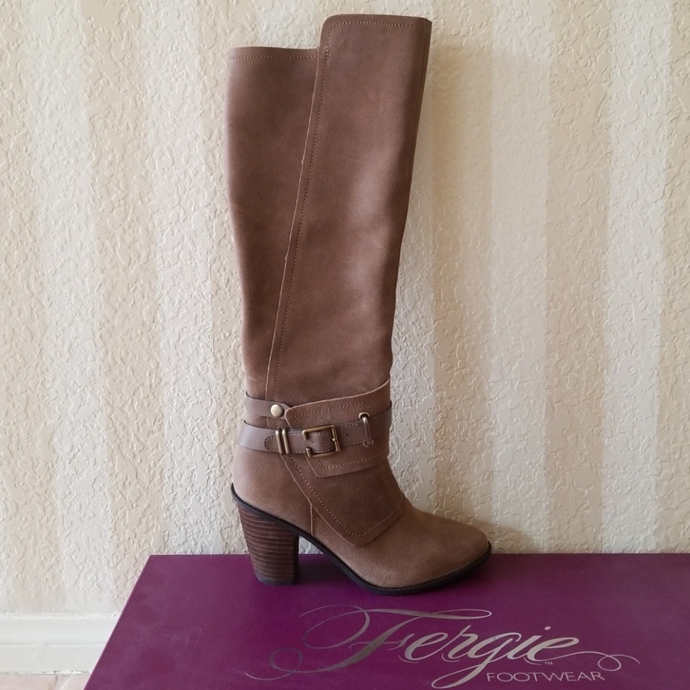 Fergie Dune leather boot Truffle tan leather 7.5